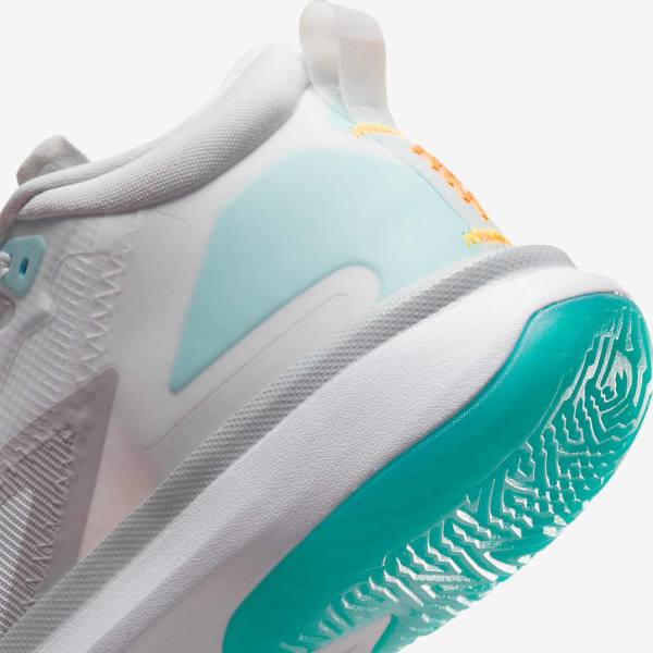 Nike Zion 1 Men's Basketball Shoes White / Orange / Turquoise / Black | NK438YKW