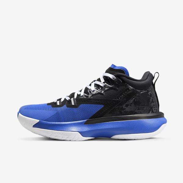 Nike Zion 1 Men\'s Jordan Shoes Black / Royal / White | NK614OZS