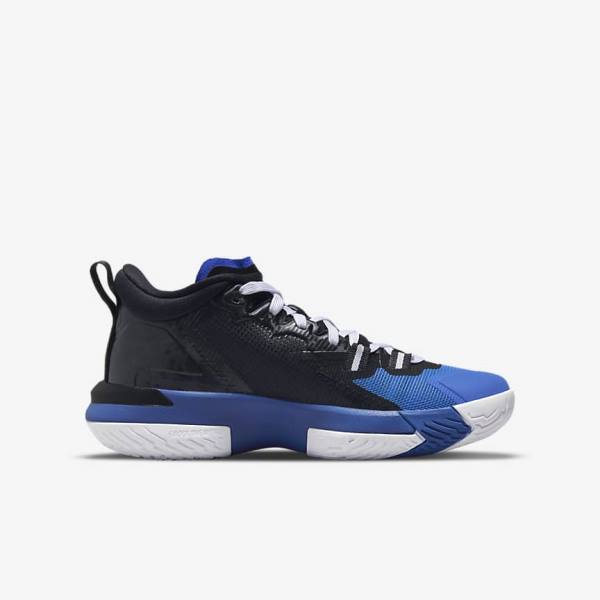 Nike Zion 1 Older Kids' Basketball Shoes Black / Royal / White | NK107IXF