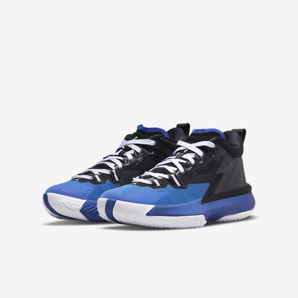 Nike Zion 1 Older Kids' Basketball Shoes Black / Royal / White | NK107IXF