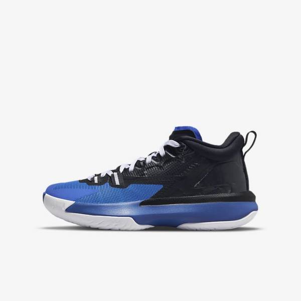 Nike Zion 1 Older Kids\' Jordan Shoes Black / Royal / White | NK859NBR