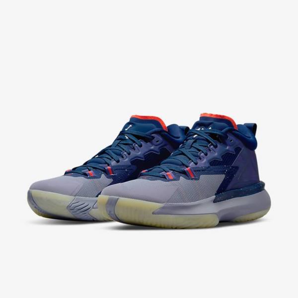 Nike Zion 1 ZNA Men's Basketball Shoes Blue / Purple / Indigo / Light Red | NK152RXD