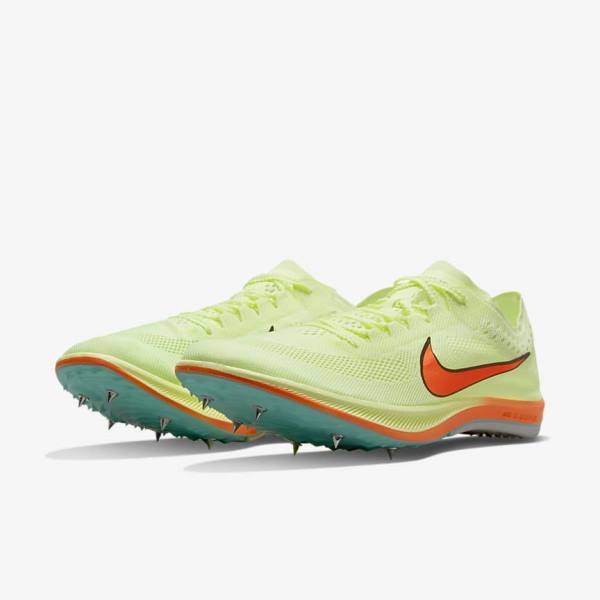 Nike ZoomX Dragonfly Athletics Distance Spikes Women's Running Shoes Turquoise / Black / Orange | NK372DXP