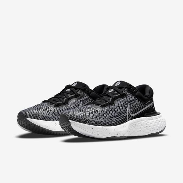 Nike ZoomX Invincible Run Flyknit Road Men's Running Shoes White / Black / White | NK958XMJ