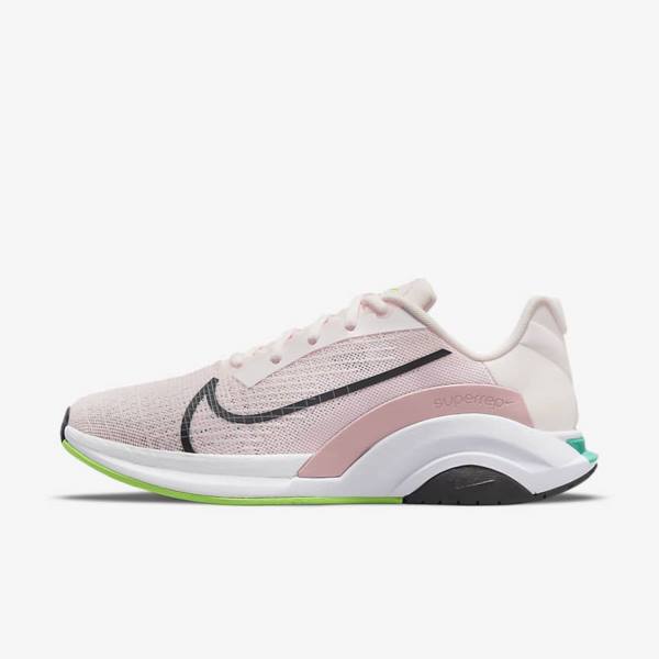 Nike ZoomX SuperRep Surge Endurance Class Women\'s Training Shoes Light Pink / Green / Black | NK057ADO