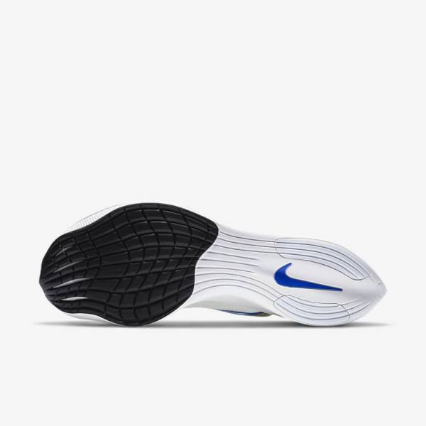 Nike ZoomX Vaporfly NEXT% Road Racing Men's Running Shoes White / Black / Blue | NK638ONU