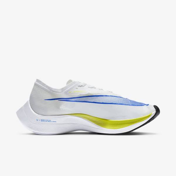 Nike ZoomX Vaporfly NEXT% Road Racing Men's Running Shoes White / Black / Blue | NK638ONU