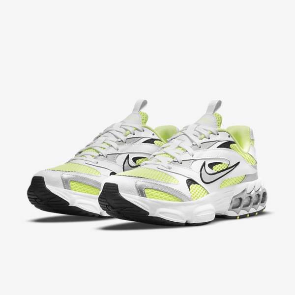 Nike Zoom Air Fire Women's Sneakers White / Light Lemon / Black / Metal Silver | NK964ZRY