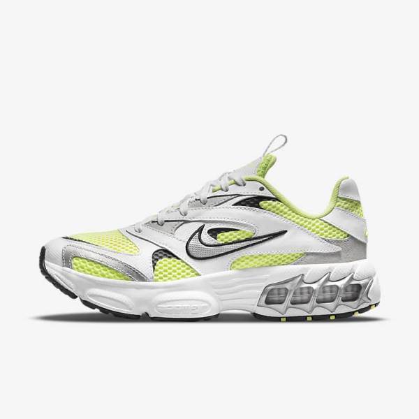 Nike Zoom Air Fire Women\'s Sneakers White / Light Lemon / Black / Metal Silver | NK964ZRY