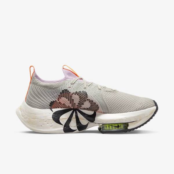 Nike Zoom Alphafly Next Nature Road Racing Women's Running Shoes Blue Grey / Light Pink / Light Cream / Black | NK854EJS