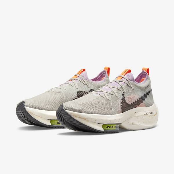 Nike Zoom Alphafly Next Nature Road Racing Men's Running Shoes Blue Grey / Light Pink / Light Cream / Black | NK978WYV