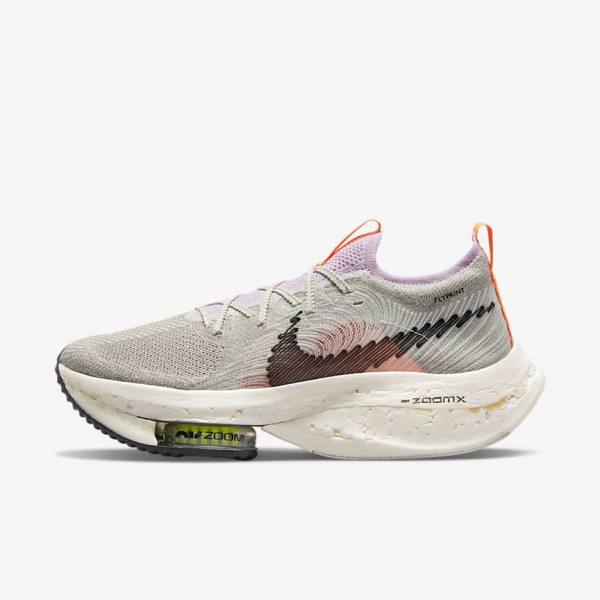 Nike Zoom Alphafly Next Nature Road Racing Men\'s Running Shoes Blue Grey / Light Pink / Light Cream / Black | NK978WYV