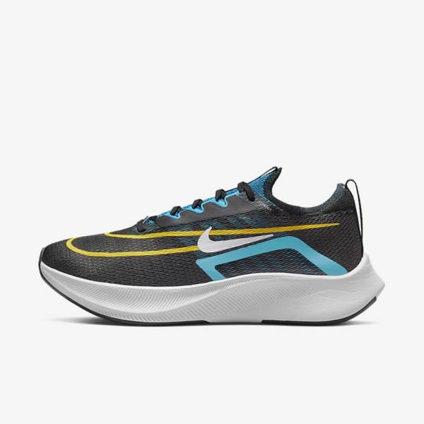 Nike Zoom Fly 4 Road Men\'s Running Shoes Black / Green / Orange | NK127ITD