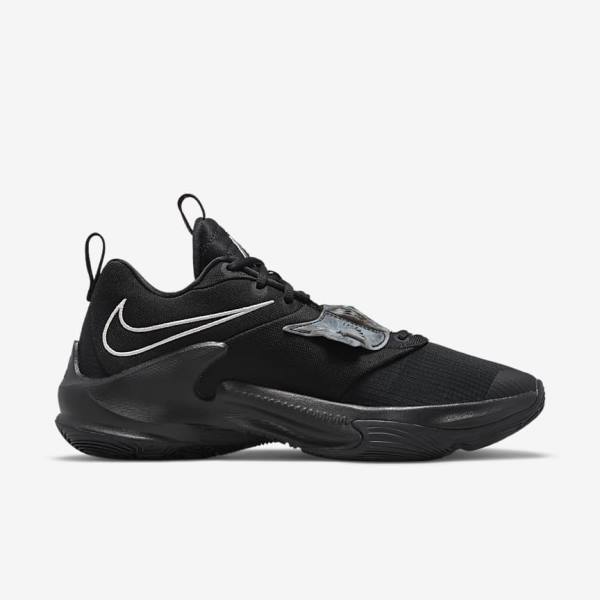 Nike Zoom Freak 3 Men's Basketball Shoes Black / Grey / Pink / Metal Silver | NK675YGL