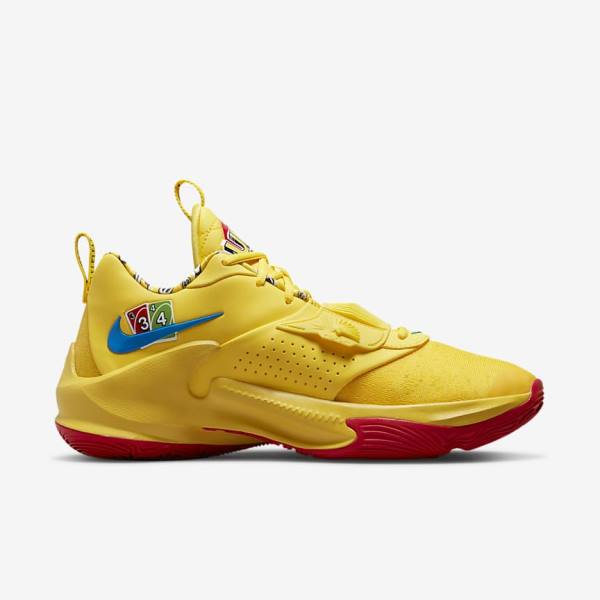 Nike Zoom Freak 3 Women's Basketball Shoes Yellow / White / Red / Black | NK248OAE