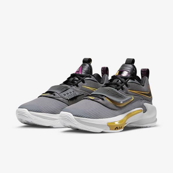 Nike Zoom Freak 3 Women's Basketball Shoes Grey / Black | NK983JIM