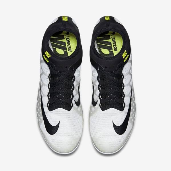 Nike Zoom Mamba 3 Unisex Distance Spike Women's Running Shoes White / Black | NK047XOQ