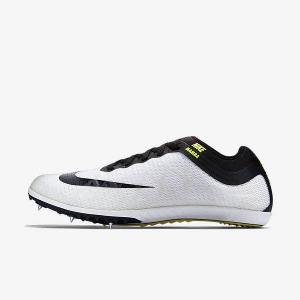 Nike Zoom Mamba 3 Unisex Distance Spike Men\'s Running Shoes White / Black | NK376FQE