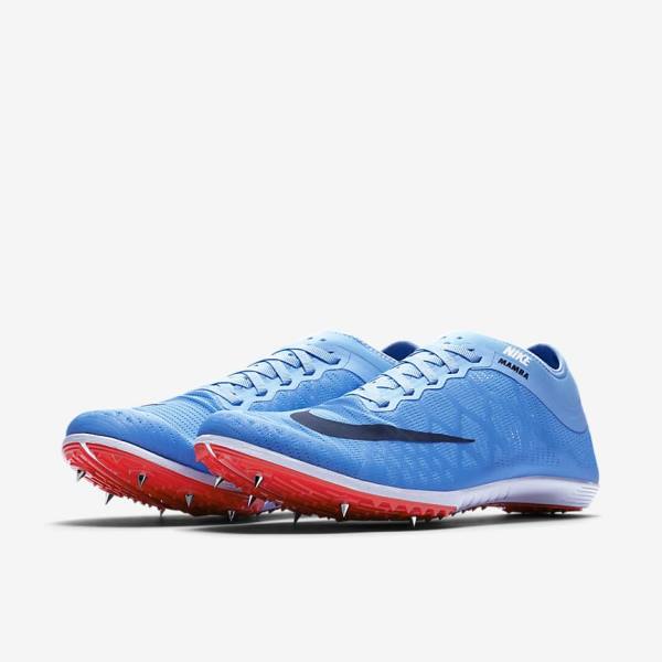 Nike Zoom Mamba 3 Unisex Distance Spike Women's Running Shoes Blue / Light Red / Blue | NK395ZHT