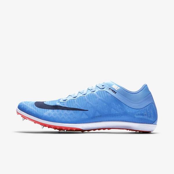 Nike Zoom Mamba 3 Unisex Distance Spike Women\'s Running Shoes Blue / Light Red / Blue | NK395ZHT