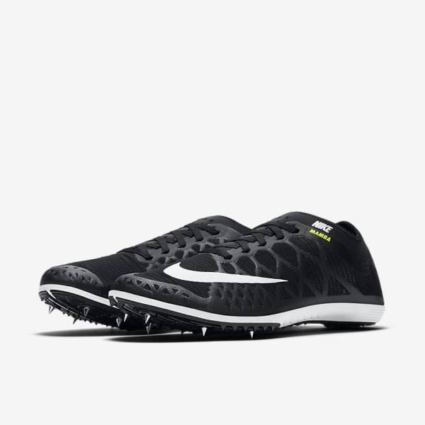 Nike Zoom Mamba 3 Unisex Distance Spike Women's Running Shoes Black / White | NK419ASF