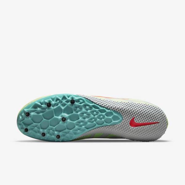 Nike Zoom Rival S 9 Athletics Sprinting Spikes Men's Running Shoes Turquoise / Orange | NK065SPD