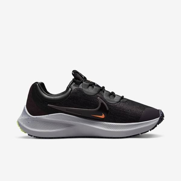 Nike Zoom Winflo 8 Shield Weatherised Road Women's Running Shoes Black / Orange / Purple | NK095EXZ