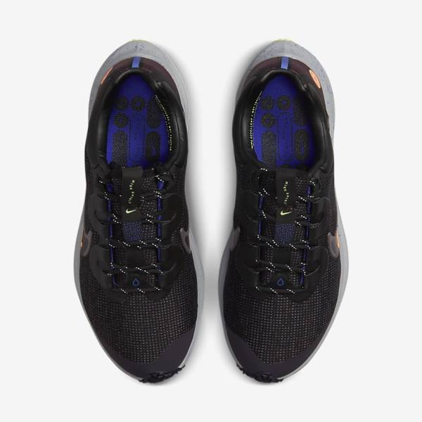 Nike Zoom Winflo 8 Shield Weatherised Road Women's Running Shoes Black / Orange / Purple | NK095EXZ