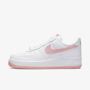 Nike Air Force 1 07 Women's Sneakers White / Red | NK207UJR