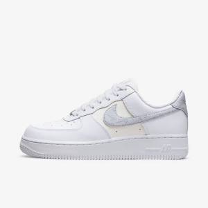 Nike Air Force 1 07 Women's Sneakers White / Metal Silver / Platinum | NK380LVF