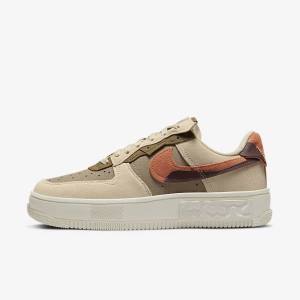 Nike Air Force 1 Fontanka Women's Sneakers Burgundy / Khaki | NK540SDH