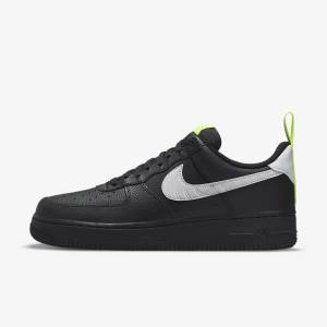 Nike Air Force 1 Men's Sneakers Black / Silver / White | NK187DVH