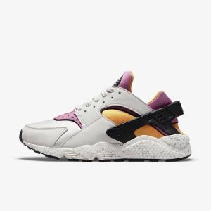 Nike Air Huarache Men's Sneakers Light Beige / Gold / Black / Pink | NK516BHV