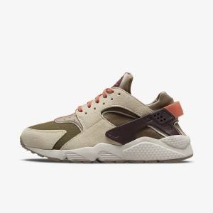 Nike Air Huarache SP Women's Sneakers Khaki / Burgundy | NK195PGA