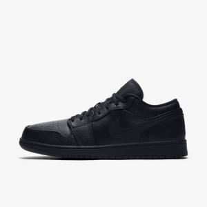 Nike Air Jordan 1 Low Men's Sneakers Black | NK301YZV