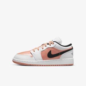 Nike Air Jordan 1 Low Older Kids' Sneakers White / Black | NK195LHK