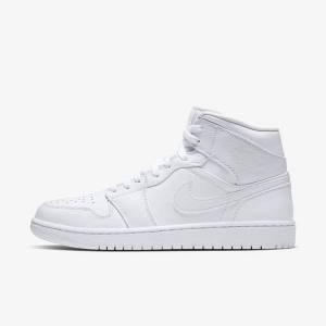 Nike Air Jordan 1 Mid Men's Jordan Shoes White | NK846GYZ