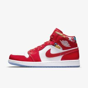 Nike Air Jordan 1 Mid SE Men's Jordan Shoes Red / Navy / White | NK709VJC