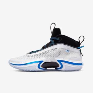 Nike Air Jordan XXXVI Men's Jordan Shoes White / Black / Blue | NK879HYQ