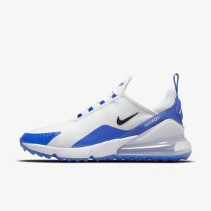 Nike Air Max 270 G Women's Golf Shoes White / Blue / Platinum / Black | NK583AQE