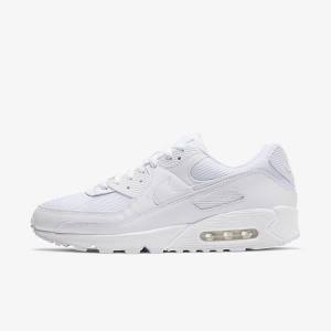 Nike Air Max 90 Men's Sneakers White / Grey / White | NK638XFZ