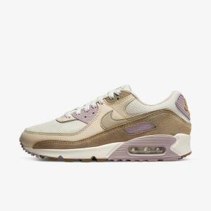 Nike Air Max 90 Women's Sneakers Brown / Light Purple / Khaki | NK948GAX