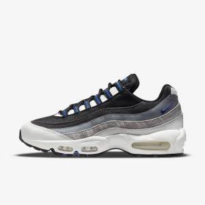 Nike Air Max 95 Men's Sneakers Black / Dark Grey / Blue | NK507AXO