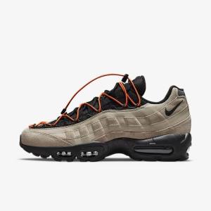 Nike Air Max 95 Men's Sneakers Khaki / Orange / Black | NK657VAP