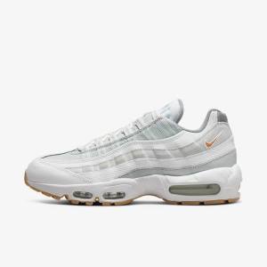 Nike Air Max 95 Men's Sneakers White / Platinum / Grey / Yellow | NK475FHP