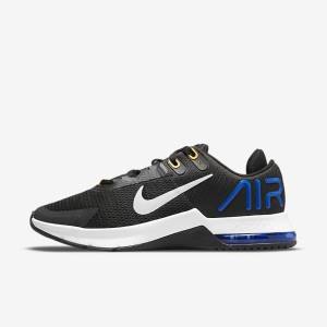 Nike Air Max Alpha Trainer 4 Men's Training Shoes Black / Blue / Orange / Grey | NK059YEI