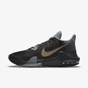 Nike Air Max Impact 3 Men's Basketball Shoes Black / Grey / Dark Grey / Metal Gold | NK401SYI