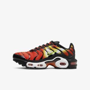 Nike Air Max Plus Older Kids' Sneakers Orange / Gold / Black | NK713EVD