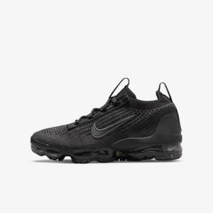 Nike Air VaporMax 2021 FK Older Kids' Sneakers Black / Dark Grey | NK830UDQ