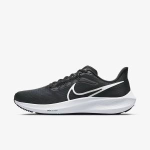 Nike Air Zoom Pegasus 39 Road Men's Running Shoes Black / Dark Grey / White | NK523AKJ